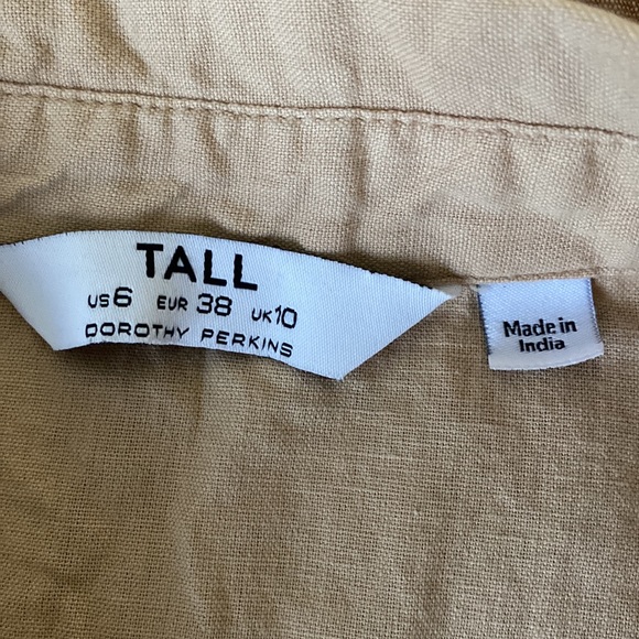 DOROTHY PERKINS cotton linen pant jumpsuit size 6 - Picture 4 of 7